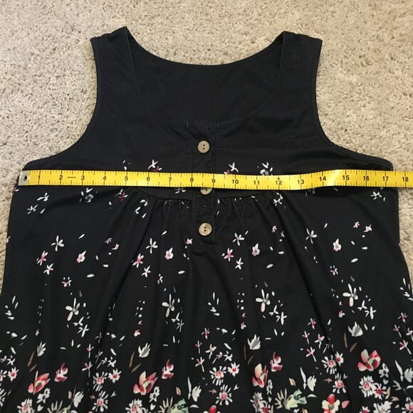 Black Pastel Floral Babydoll Tank Top - Picture 10 of 13